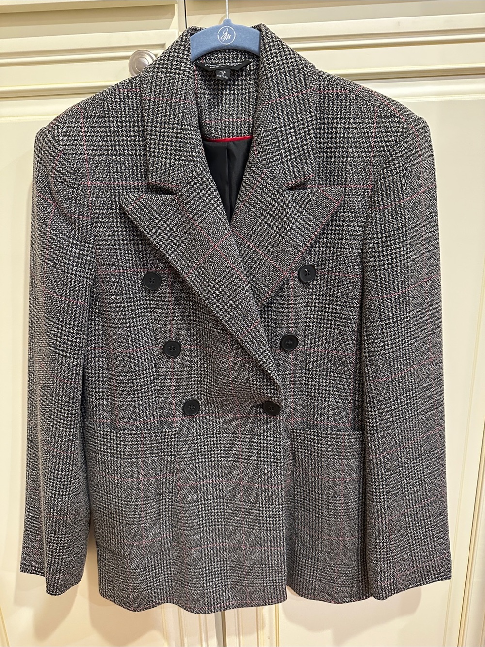 Miss Selfridge Double-Breasted Check Blazer (women)